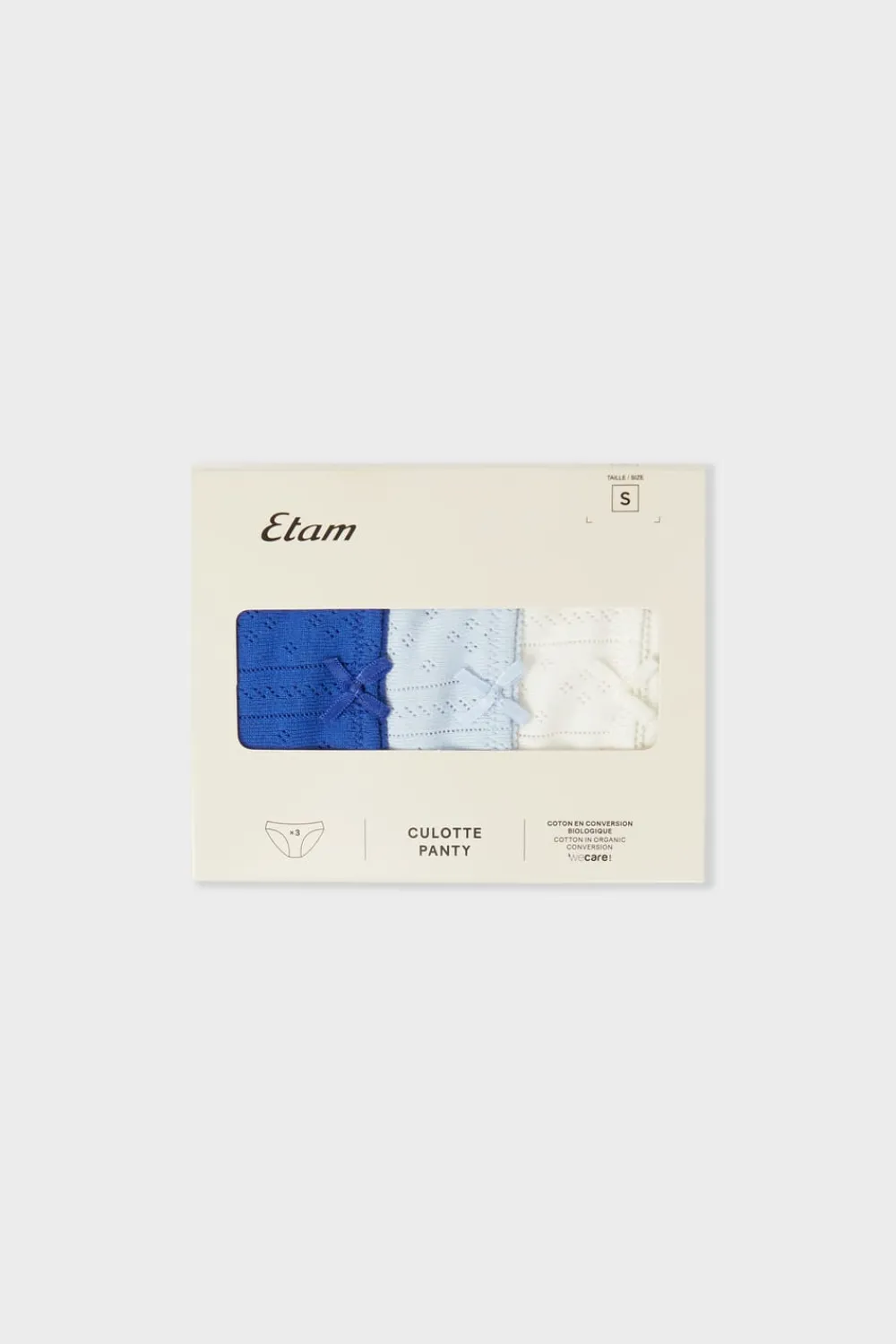Hot ETAM Set de 3 bragas de algodón AZUL CIELO