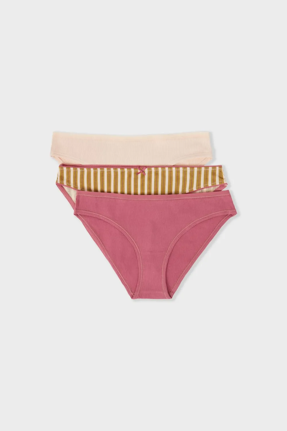 Discount ETAM Set de 3 bragas de algodón BLUSH