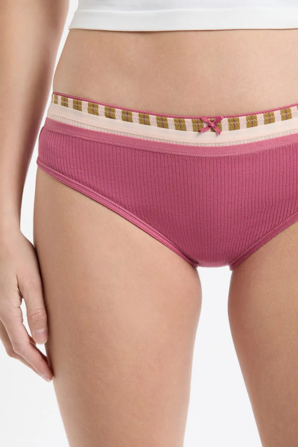 Discount ETAM Set de 3 bragas de algodón BLUSH
