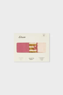 Discount ETAM Set de 3 bragas de algodón BLUSH