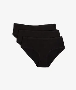 Hot ETAM Set de 3 braguitas culotte de algodón NEGRO