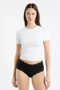 Discount ETAM Set de 3 braguitas culotte de algodón y encaje MULTICOLOR