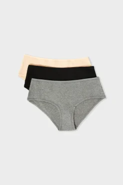 New ETAM Set de 3 braguitas culotte de algodón MULTICOLOR