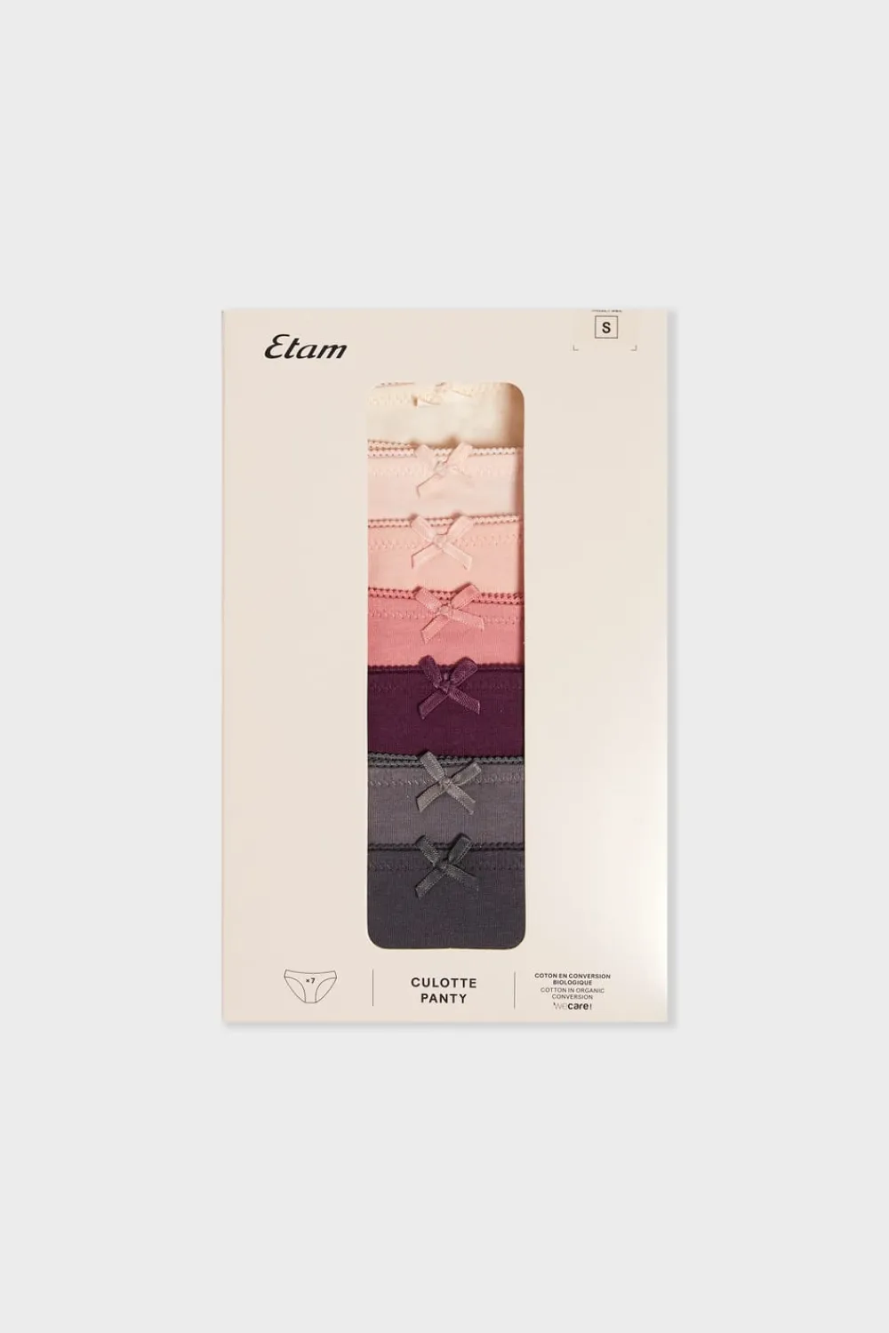 New ETAM Set de 7 braguitas de algodón MULTICOLOR
