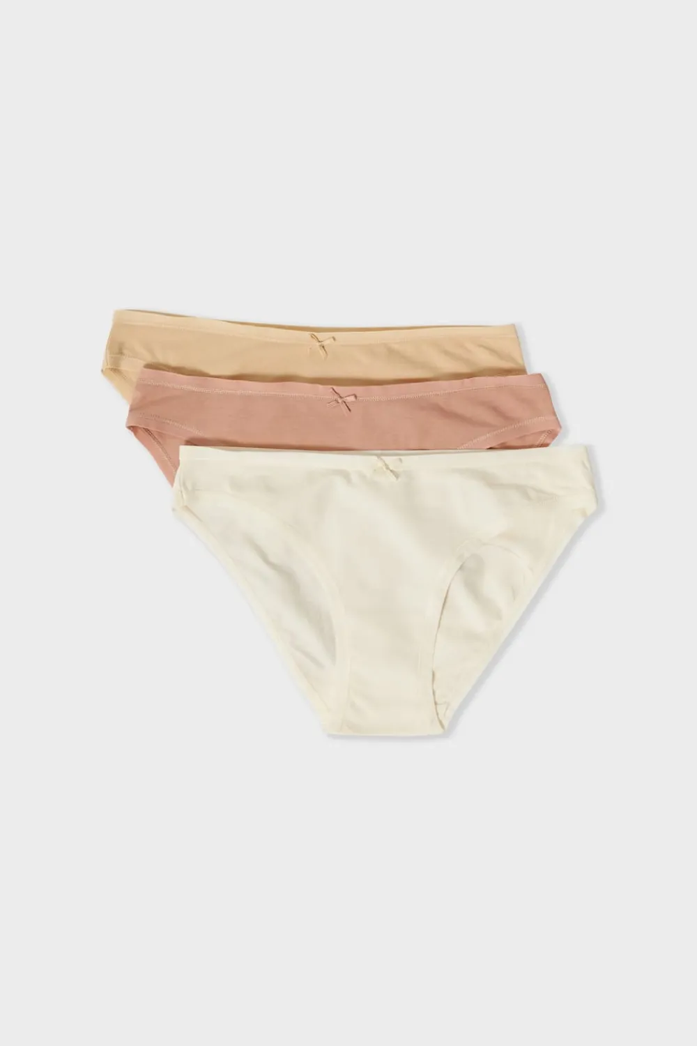 Hot ETAM Set de 3 braguitas de algodón ecológico BLANCO ROTO