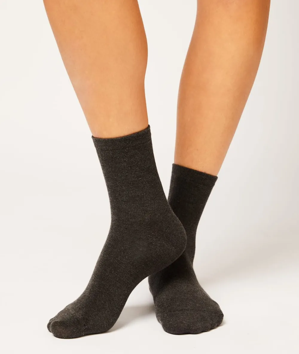Outlet ETAM Set de 2 pares de calcetines térmicos C.GRIS