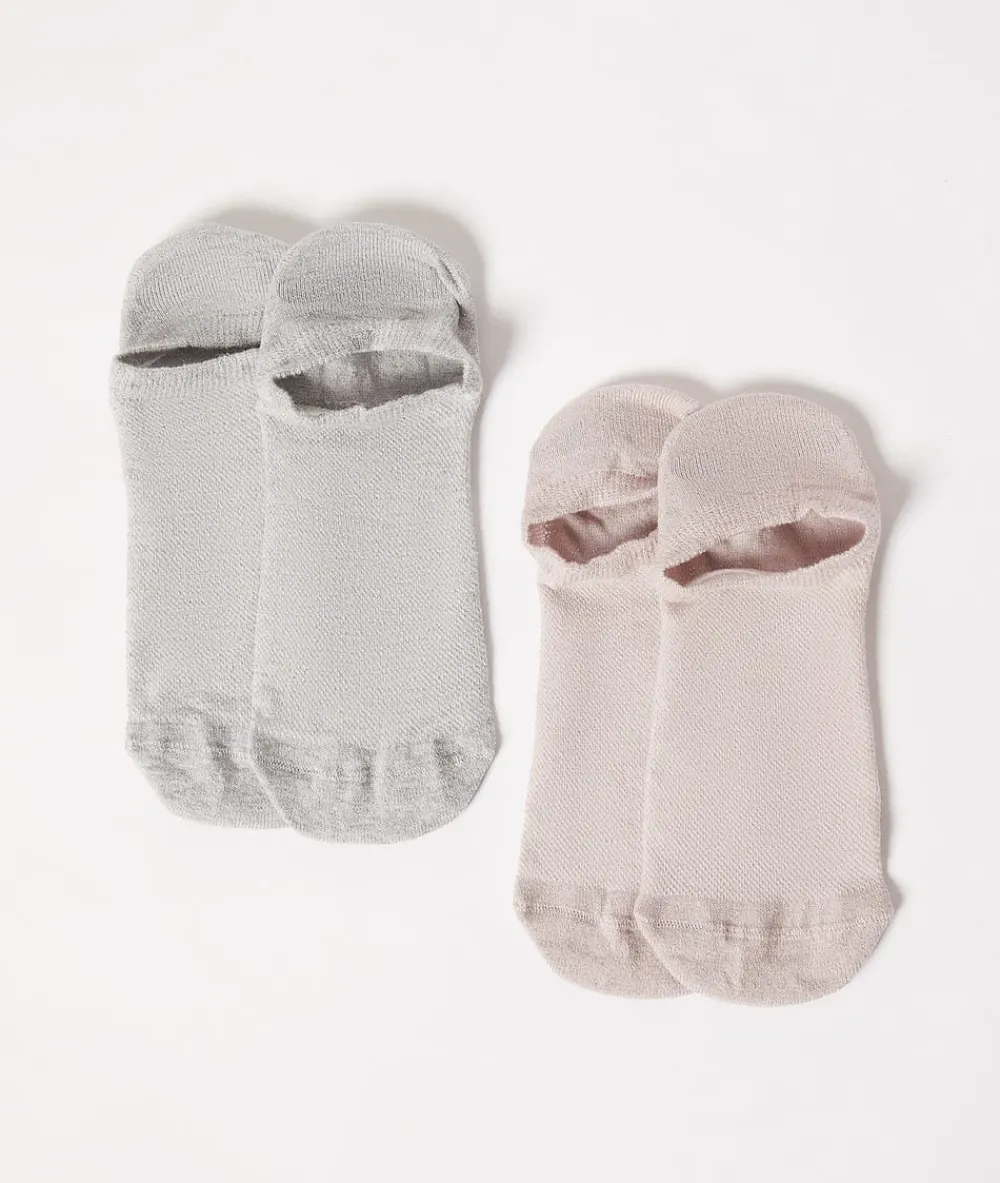 Outlet ETAM Set de 2 pares de calcetines esenciales PLATEADO
