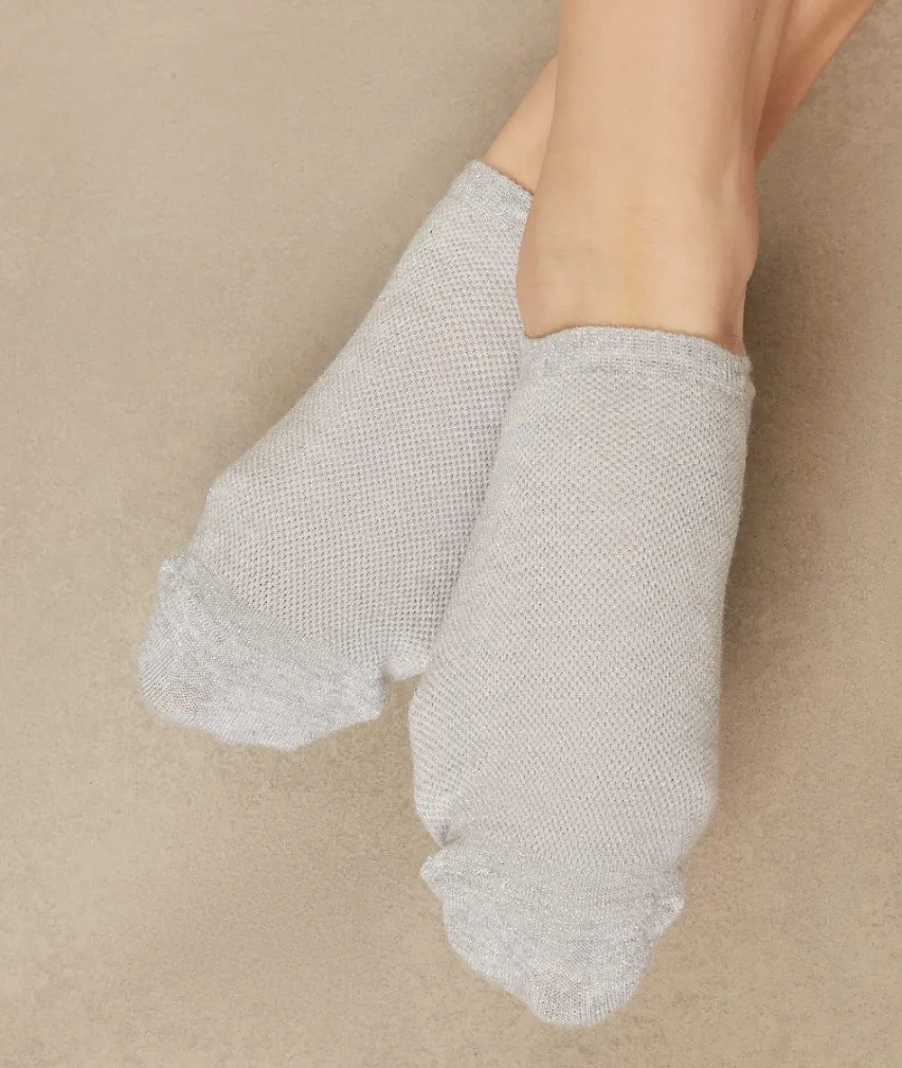 Outlet ETAM Set de 2 pares de calcetines esenciales PLATEADO