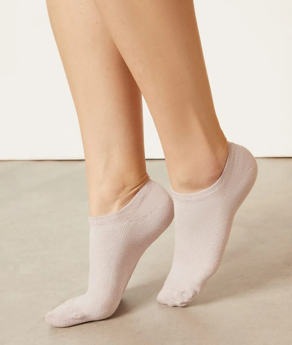 Outlet ETAM Set de 2 pares de calcetines esenciales PLATEADO