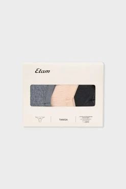 Hot ETAM Set de 3 tangas de algodón MULTICOLOR