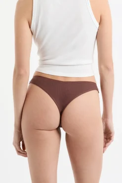 ETAM Set de 3 tangas de algodón BEIGE