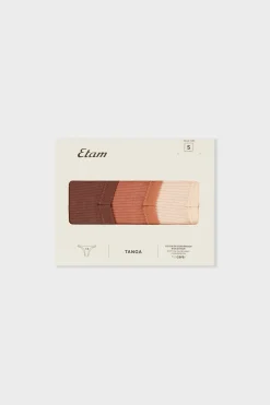 ETAM Set de 3 tangas de algodón BEIGE