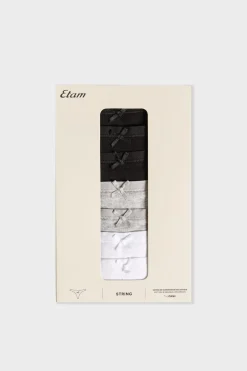 New ETAM Set de 7 tangas de algodón MULTICOLOR