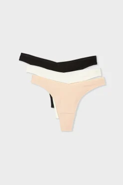 Clearance ETAM Set de 3 tangas de algodón MAQUILLAJE