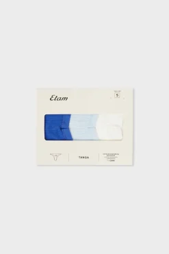 ETAM Set de 3 tangas de algodón AZUL NOCHE