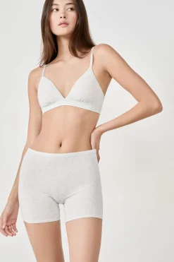 Sale ETAM Short ciclista de algodón orgánico elástico PLATA