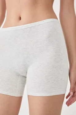 Sale ETAM Short ciclista de algodón orgánico elástico PLATA