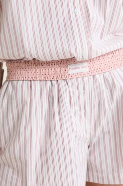 Discount ETAM Short de pyjama à rayures avec coton ROSE
