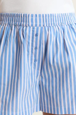 Discount ETAM Short de pyjama à rayures avec coton BLEU