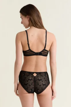 Hot ETAM Soutien-gorge en dentelle avec bijou doré NOIR
