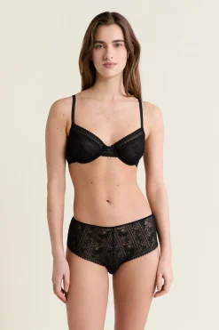 Hot ETAM Soutien-gorge en dentelle avec bijou doré NOIR