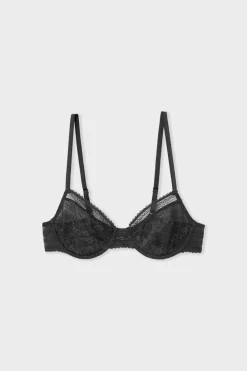 Hot ETAM Soutien-gorge en dentelle avec bijou doré NOIR