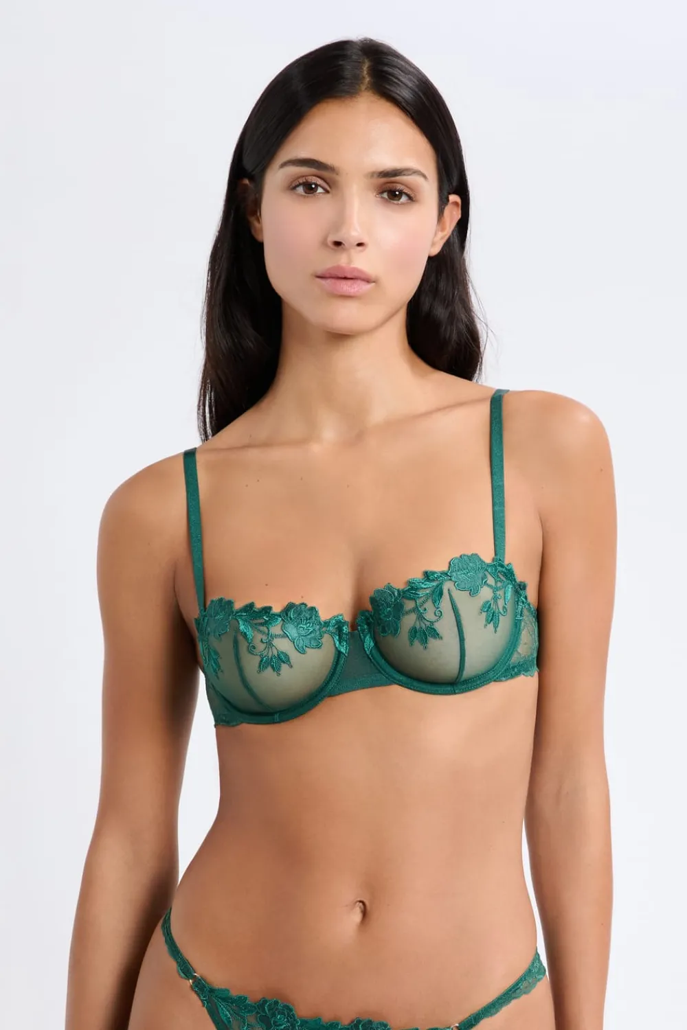 Clearance ETAM Soutien-gorge N.9 - Balconnet en broderie EMERAUDE