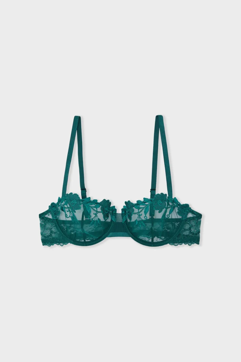 Clearance ETAM Soutien-gorge N.9 - Balconnet en broderie EMERAUDE