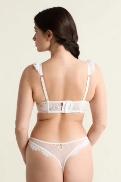 ETAM Soutien-gorge N.9 - Balconnet bustier en dentelle ECRU