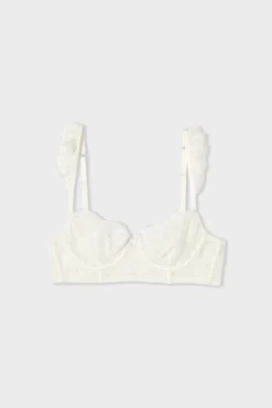ETAM Soutien-gorge N.9 - Balconnet bustier en dentelle ECRU