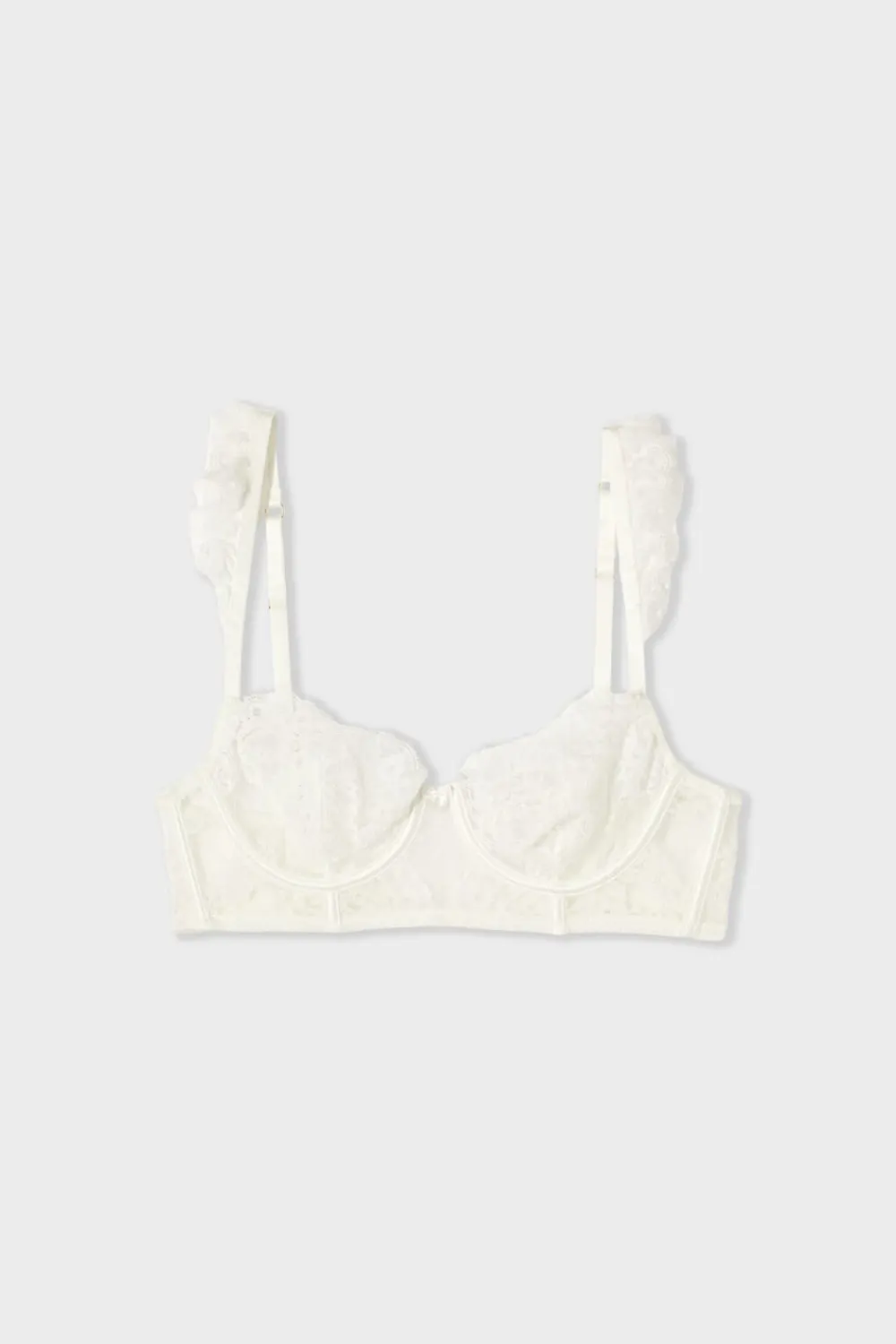 ETAM Soutien-gorge N.9 - Balconnet bustier en dentelle ECRU