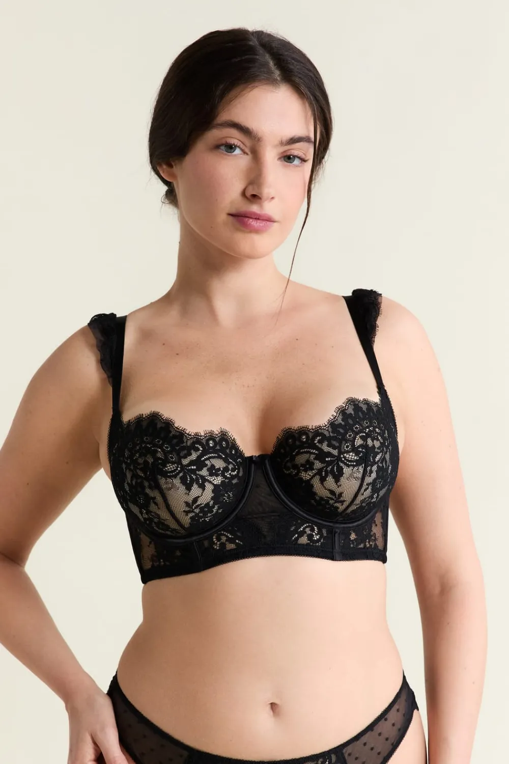 Sale ETAM Soutien-gorge N.9 - Balconnet bustier en dentelle NOIR