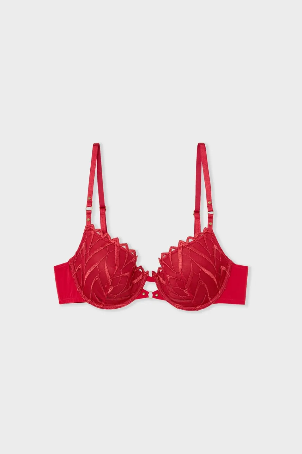 Outlet ETAM Soutien-gorge N.4 - Le coques fines en broderie ROUGE