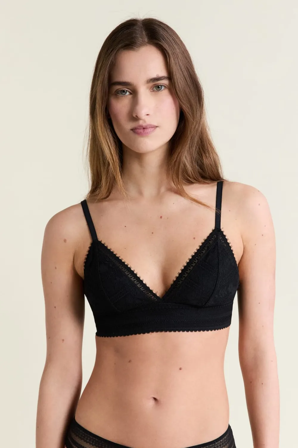 Best ETAM Soutien-gorge N.8 - Le triangle sans armatures en dentelle NOIR