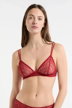 Hot ETAM Soutien-gorge triangle en dentelle ROUGE