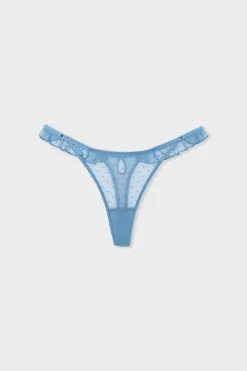 Sale ETAM String en tulle BLEU AZUR
