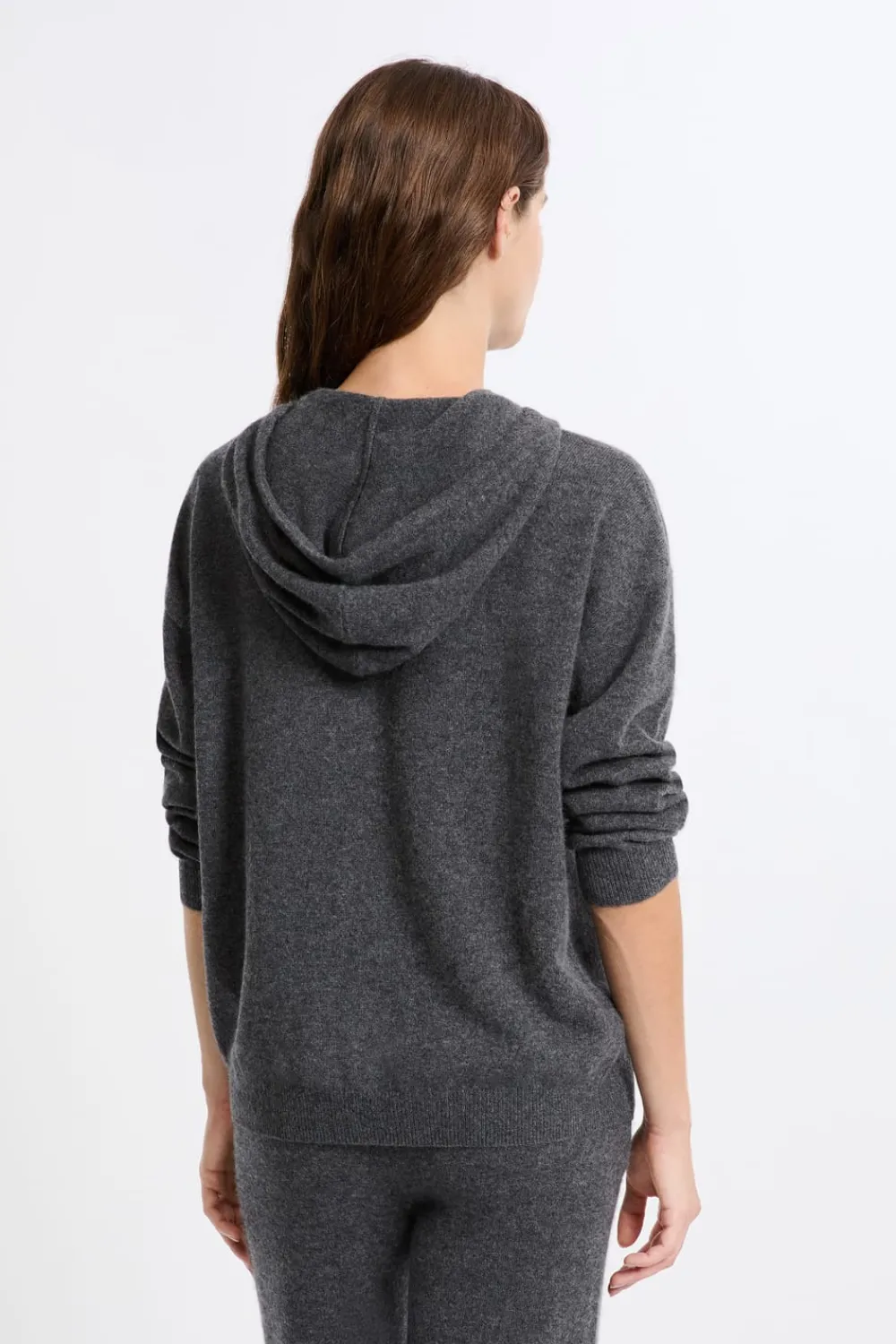 Outlet ETAM Sudadera con capucha de cashmere ANTRACITA