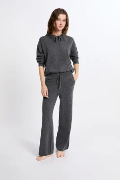 Outlet ETAM Sudadera con capucha de cashmere ANTRACITA