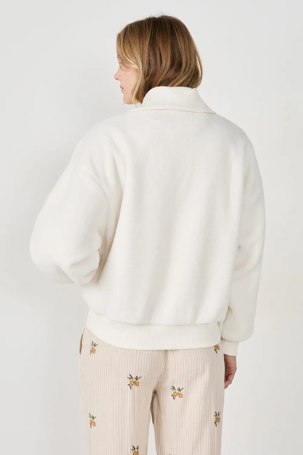 New ETAM Sudadera con cremallera ECRU
