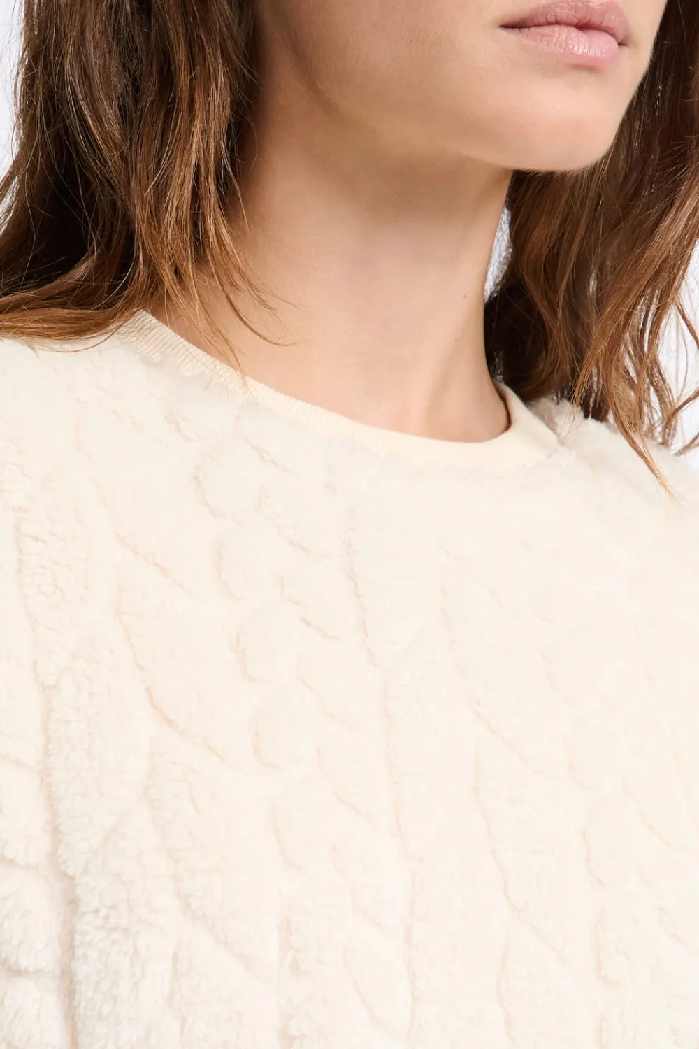 ETAM Sudadera con efecto polar CRUDO
