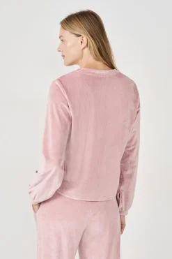 Hot ETAM Sudadera con efecto terciopelo ROSA EMPOLVADO