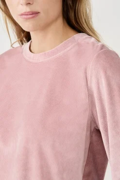 Hot ETAM Sudadera con efecto terciopelo ROSA EMPOLVADO