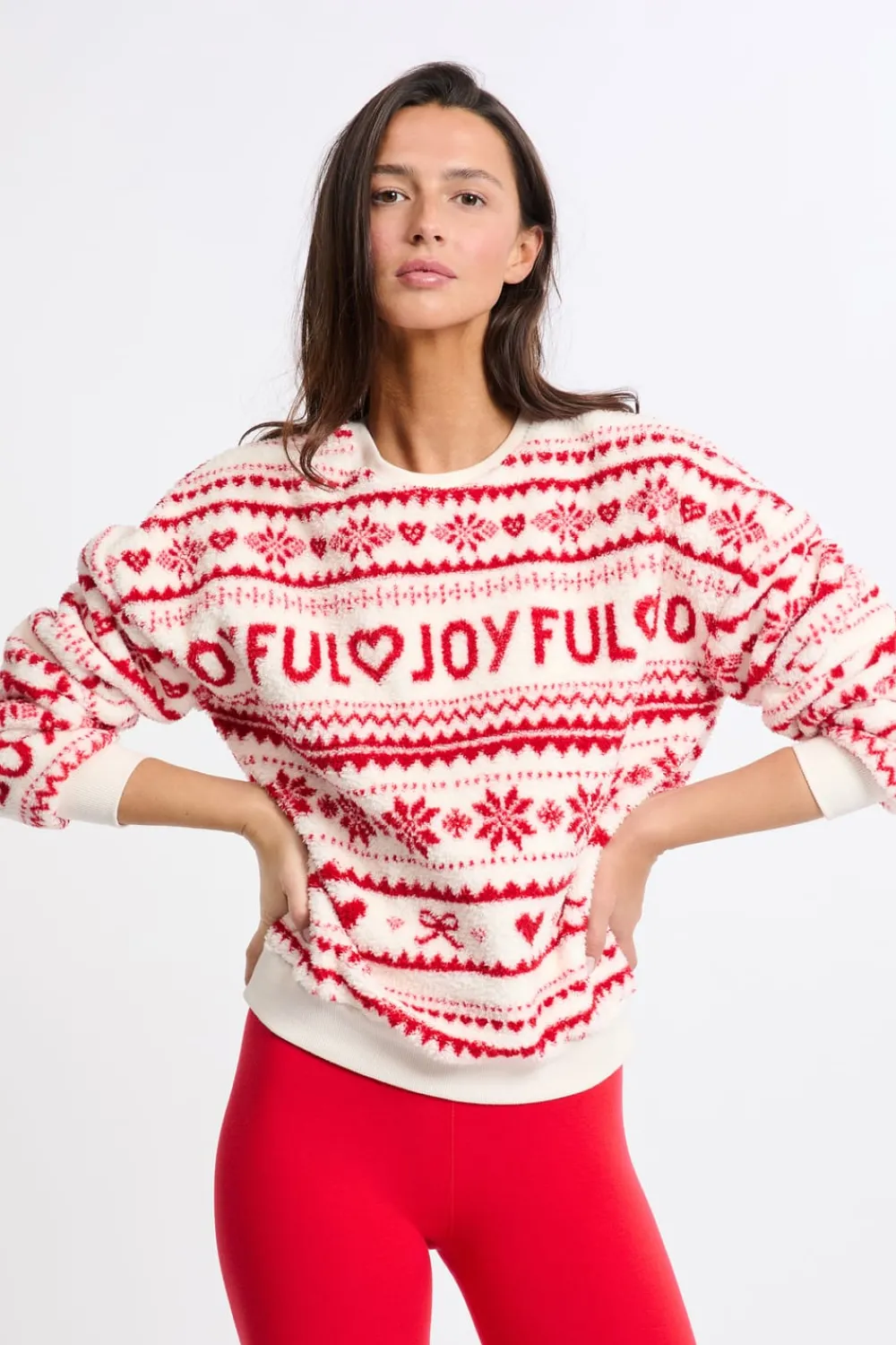 Outlet ETAM Sudadera con estampado ROJO