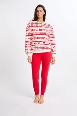 Outlet ETAM Sudadera con estampado ROJO