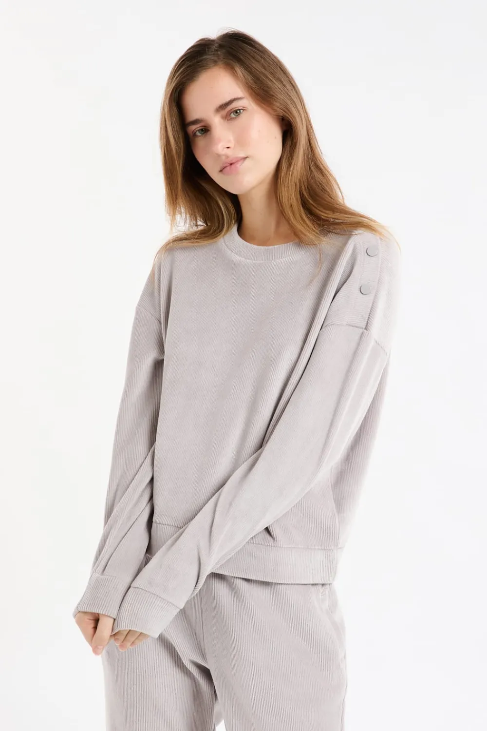 Clearance ETAM Sudadera de pijama con cuello redondo GRIS