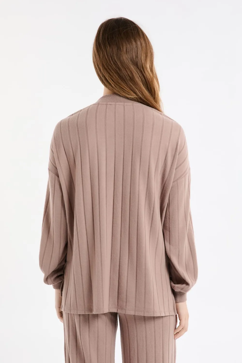 Discount ETAM Sudadera de pijama con cuello redondo MARRÓN