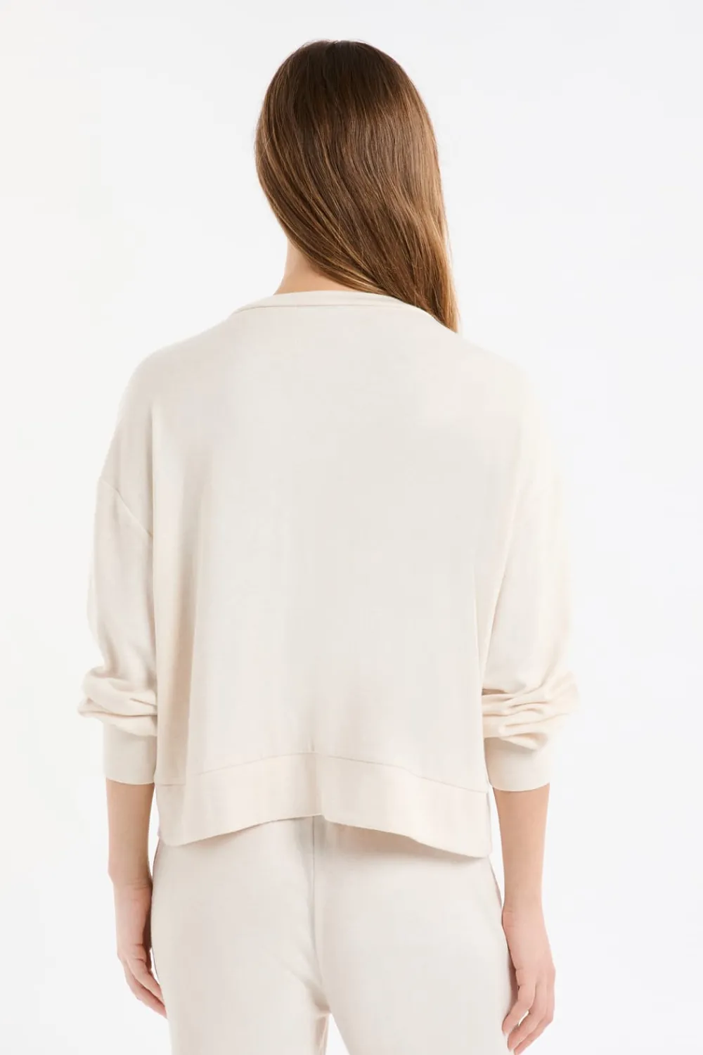 Clearance ETAM Sudadera de pijama con cuello en V BEIGE