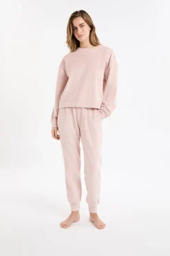 Clearance ETAM Sudadera de pijama con cuello redondo ROSA EMPOLVADO