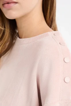 Clearance ETAM Sudadera de pijama con cuello redondo ROSA EMPOLVADO