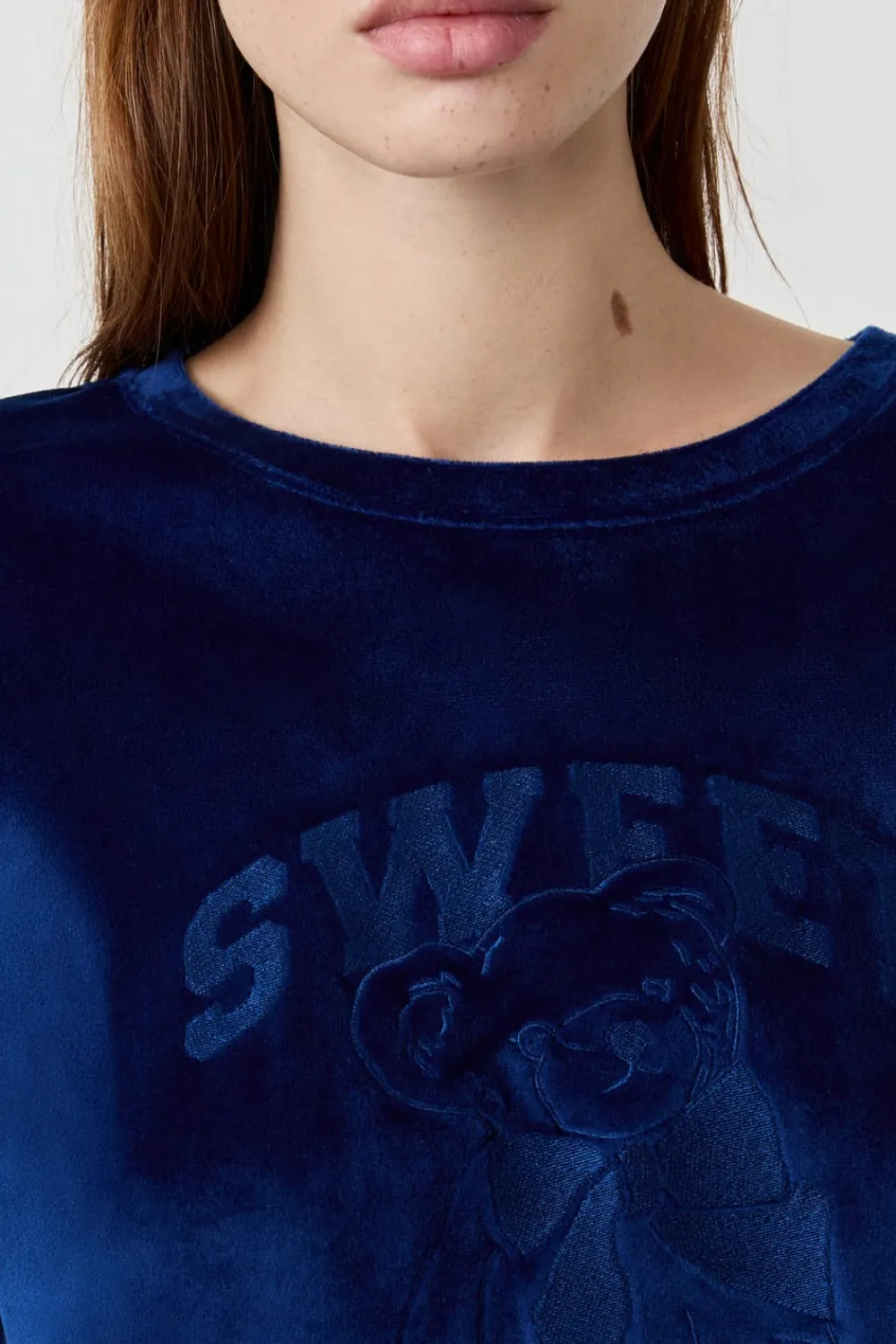 ETAM Sudadera de pijama con efecto terciopelo AZUL MARINO